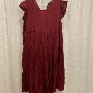 Red sleeveless SHEIN dress